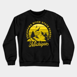 Escanaba River State Forest Michigan Crewneck Sweatshirt